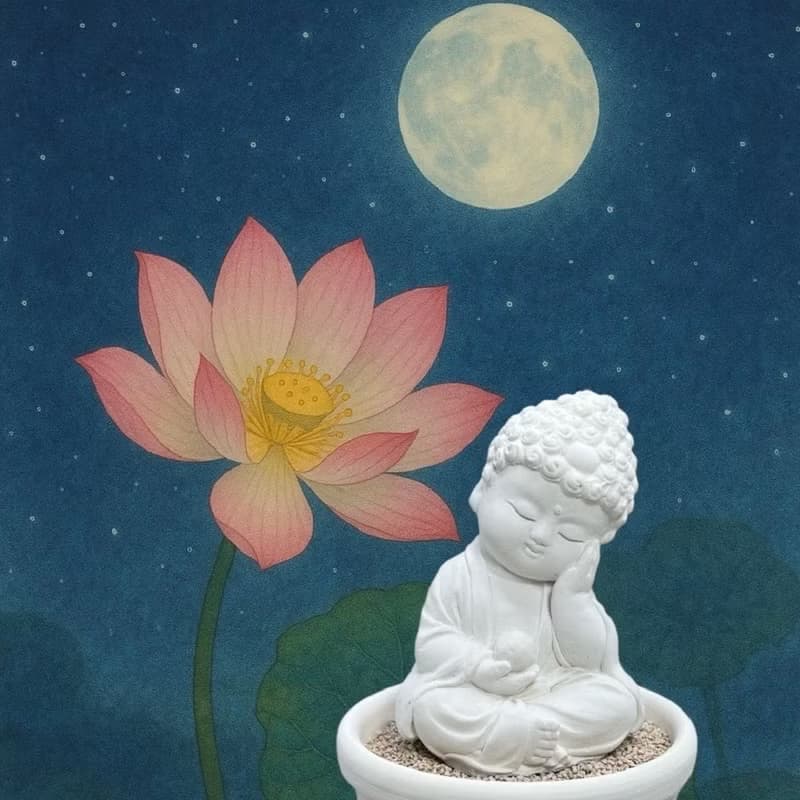 淨念吉祥小佛之靜性小盤套組 禪風珪藻粒擴香盤 香氛收藏擺件