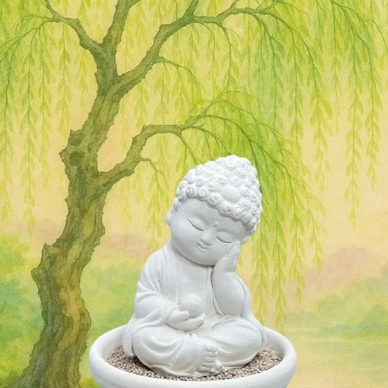 淨念吉祥小佛之靜性小盤套組 禪風珪藻粒擴香盤 香氛收藏擺件