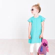 【北歐童裝】瑞典有機棉點點洋裝1歲至2歲 綠色