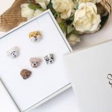 【SWS飾品】馬爾濟斯水鑽耳環  狗狗耳環 寵物系列 施華洛世奇