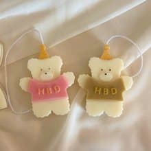 生日小熊 香氛蠟燭 擺飾 單入