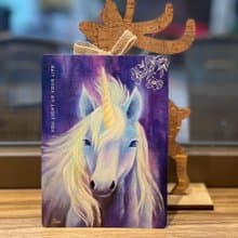 原創油畫獨角獸祝福訊息卡一套6張-限量聖誕特別版包裝