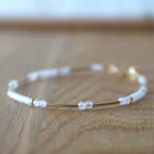 手鍊 月光石 14k包金 - 星空 -