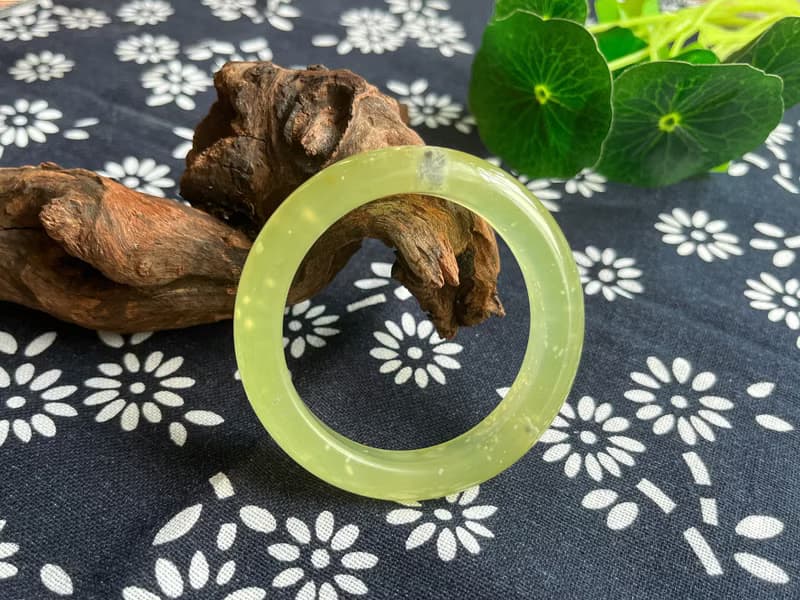 【一物一圖】天然遼寧岫玉手鐲 手鐲圈口52mm 蜂蜜水 正圈