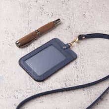 直式證件夾 ID Card Holder / 灰藍Gray Blue / 免費刻字