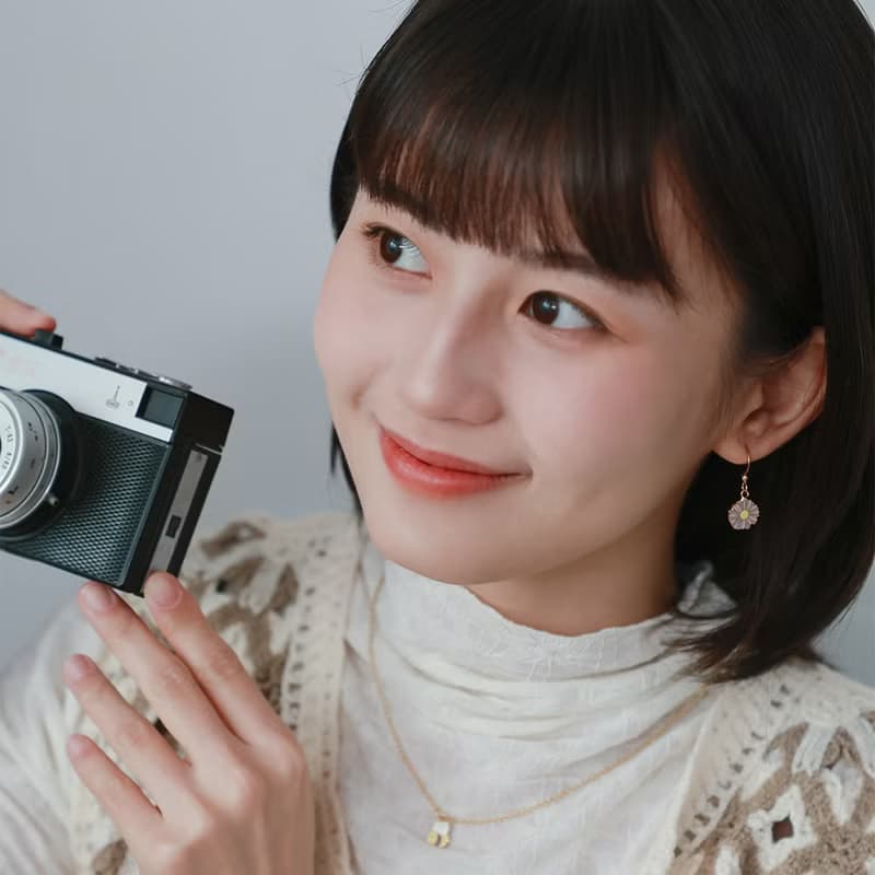 小雛菊 Daisy 花草 夾式耳環 手工飾品 生日禮物 紙盒包裝