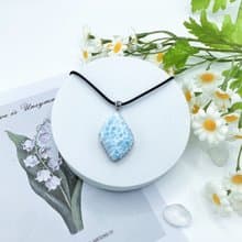 海紋石吊墜| 拉利馬| 大海的紋路| 925純銀| 送禮| 絕美藍色