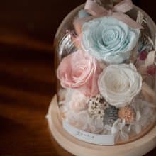 夢幻法式莊園 永生玫瑰夜燈 乾燥花 結婚禮物 母親節 交換禮物