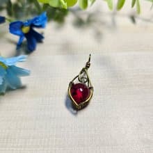 【葉綠舒手作】紅果之戀 /金屬線編織/節日/禮物/飾品/項鍊
