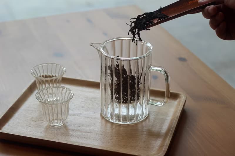 玻璃條紋隨行泡茶組(含兩入茶杯)