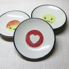 【彩繪系列】表情符號小碟(愛心)