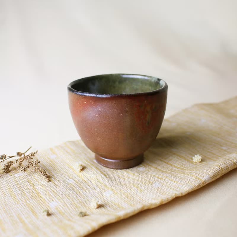 高握杯 灰釉彩 新彩燒 柴燒陶藝 手作作品 | 圭窯 禮物 杯具