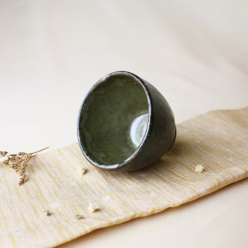 高握杯 灰釉彩 新彩燒 柴燒陶藝 手作作品 | 圭窯 禮物 杯具