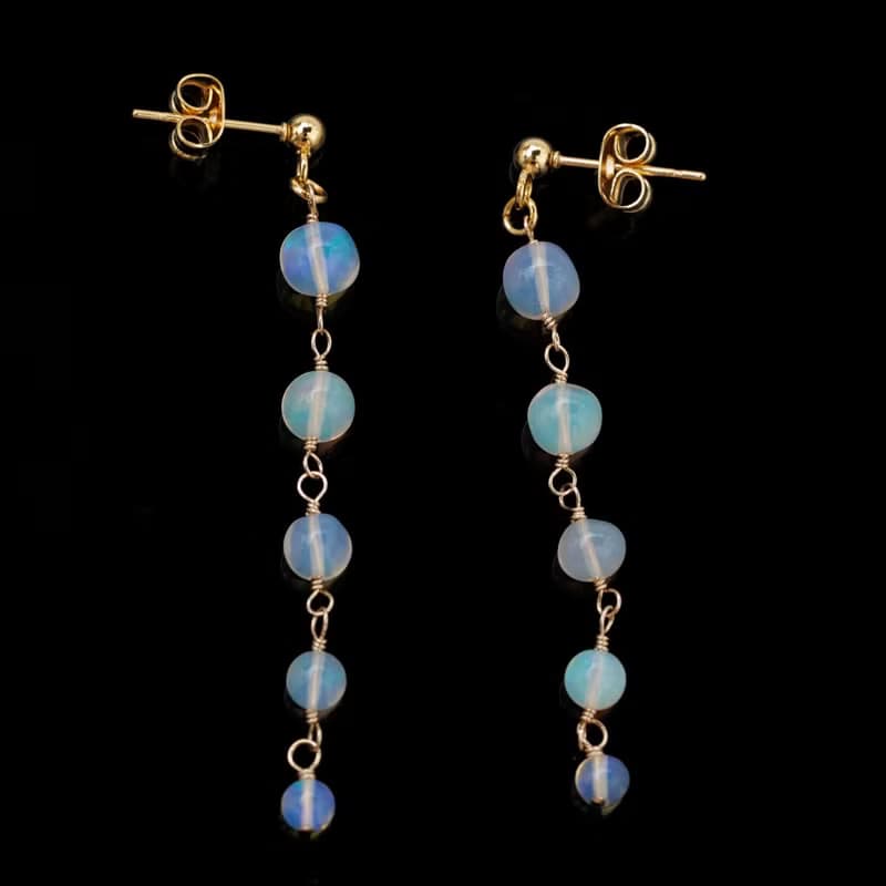 オパール シンプル ピアス イヤリング ピアスチャーム