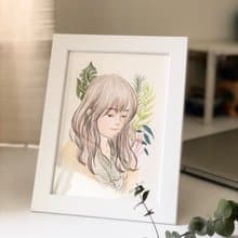 【Chuyun H.】森林似顏繪/母親節禮物/似顏繪加購畫框