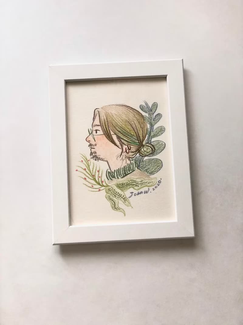 【Chuyun H.】森林似顏繪/母親節禮物/似顏繪加購畫框