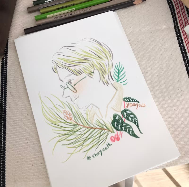 【Chuyun H.】森林似顏繪/母親節禮物/似顏繪加購畫框