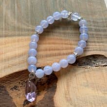 【水晶】藍紋瑪瑙設計手珠