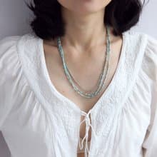 串珠裹手鍊種子珠金藍色薄荷蠟筆手鍊項鍊