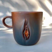 Handmade Ceramic Mug with Women Pussy Vulva Design – 300 ml. for Coffee or Tea
