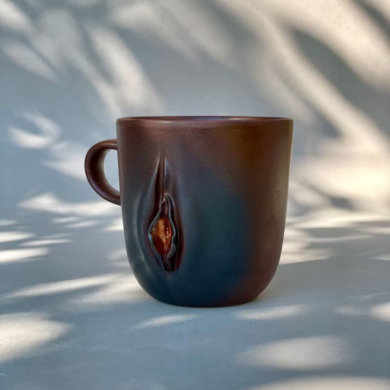 Handmade Ceramic Mug with Women Pussy Vulva Design – 300 ml. for Coffee or Tea