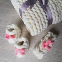 嬰兒禮物套裝新生兒毛毯嬰兒短靴嬰兒淋浴禮物女孩