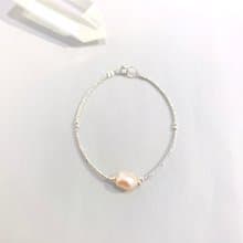Ops Pearl silver bracelet- 粉膚色/珍珠/極簡/純銀/限定/手鍊