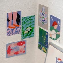 自然插圖明信片套裝(6張1套)