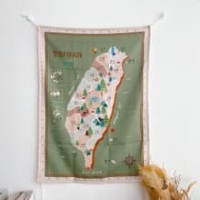 【熱買商品】台灣地圖布幔 - 酪梨森林