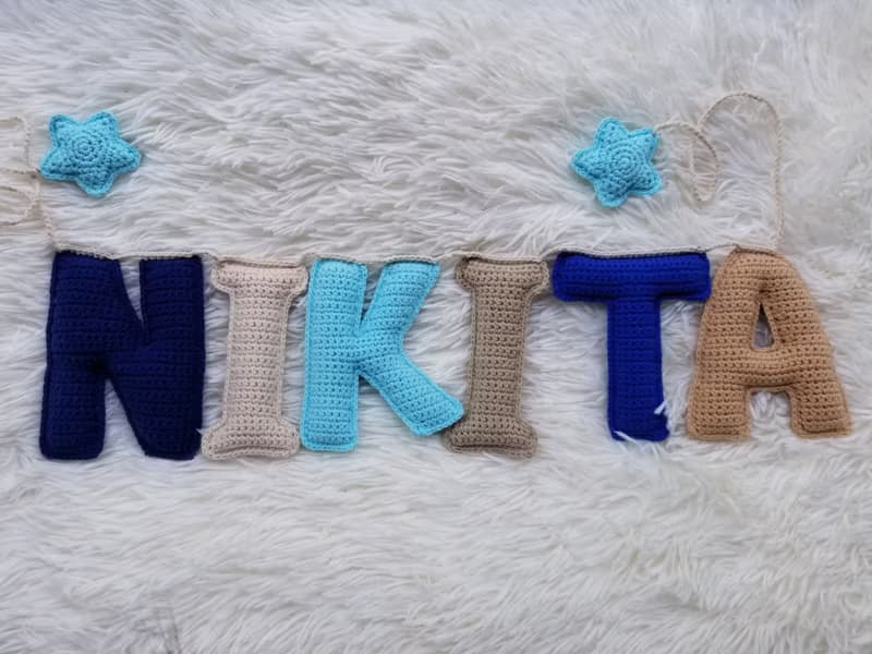 Personalized name garland nursery baby shower gift Custom Kids name banner