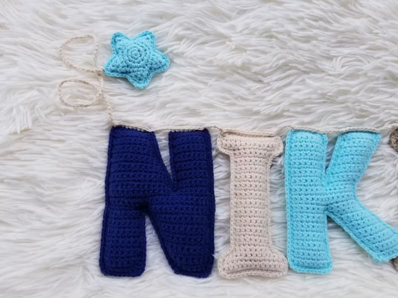 Personalized name garland nursery baby shower gift Custom Kids name banner