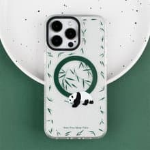 綠色竹林熊貓 iPhone 磁吸手機殼