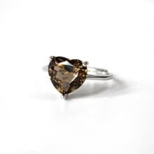 2件85折 | 茶晶純銀戒指 (~4.65ct 簡約深邃美學 肉眼全淨)