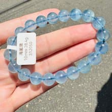 螢光仙女baby色海藍寶水晶10mm28.4g釋放壓力舒緩情緒療癒能量