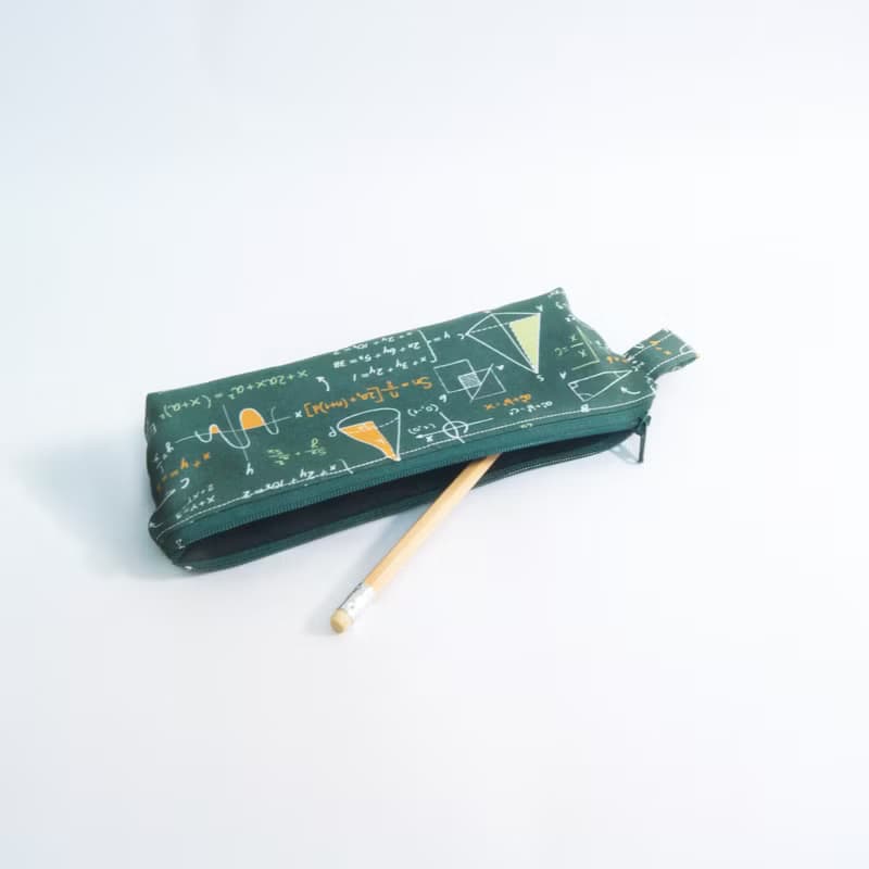 現貨手作數學印花布筆袋