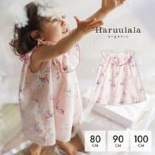 日本Haruulala【粉色童話 女童洋裝禮盒】有機棉 1至3歲  夏天