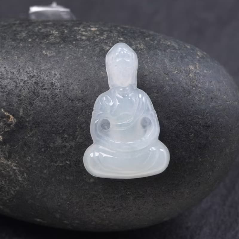 冰種翡翠觀音菩薩項鍊 | 天然緬甸玉翡翠A貨 | 送禮