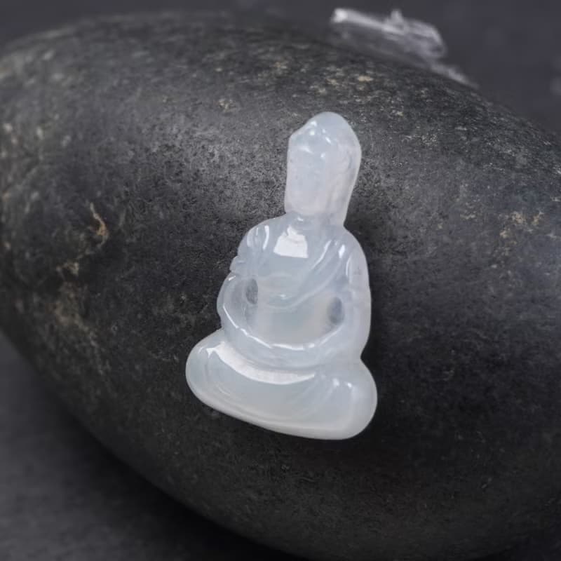 冰種翡翠觀音菩薩項鍊 | 天然緬甸玉翡翠A貨 | 送禮