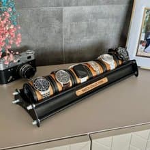 Leather watch stand, watch box, watch holder, watch display case, christmas gift