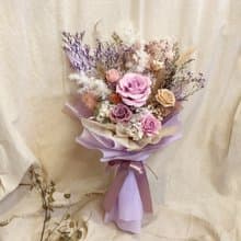 情人節花禮/女友禮物/男友禮物_永生花束 | 我愛你_紫色款
