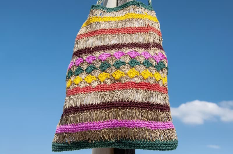 天然棉麻鉤織輕便包/斜背包/側背包/肩背包/購物袋/提袋-音樂節風