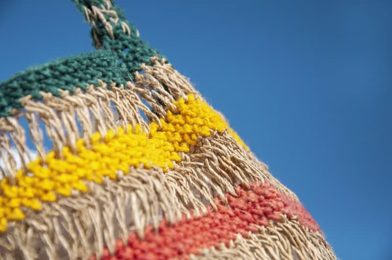 天然棉麻鉤織輕便包/斜背包/側背包/肩背包/購物袋/提袋-音樂節風