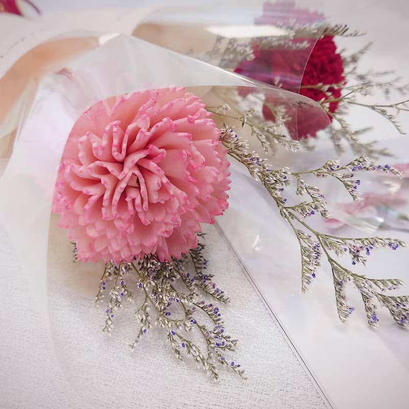 香氛索拉康乃馨單隻花束 /母親節花束/永生花/乾燥花束/花束