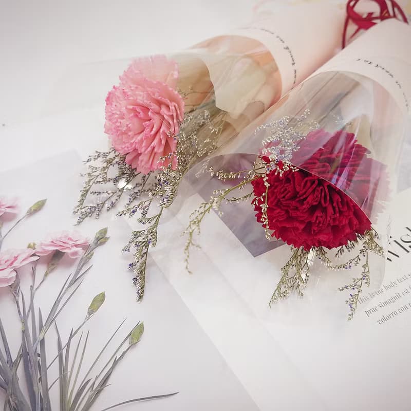 香氛索拉康乃馨單隻花束 /母親節花束/永生花/乾燥花束/花束