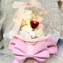 浪漫線燈波波球永生花抱抱桶  開幕/節日/喬遷 祝賀盆花