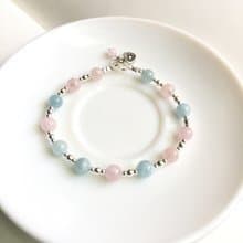Ops Morganite Gemstone Silver bracelet-摩根石/純銀/粉嫩/手鍊