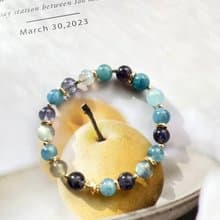 海藍寶堇青石拉長石手鍊