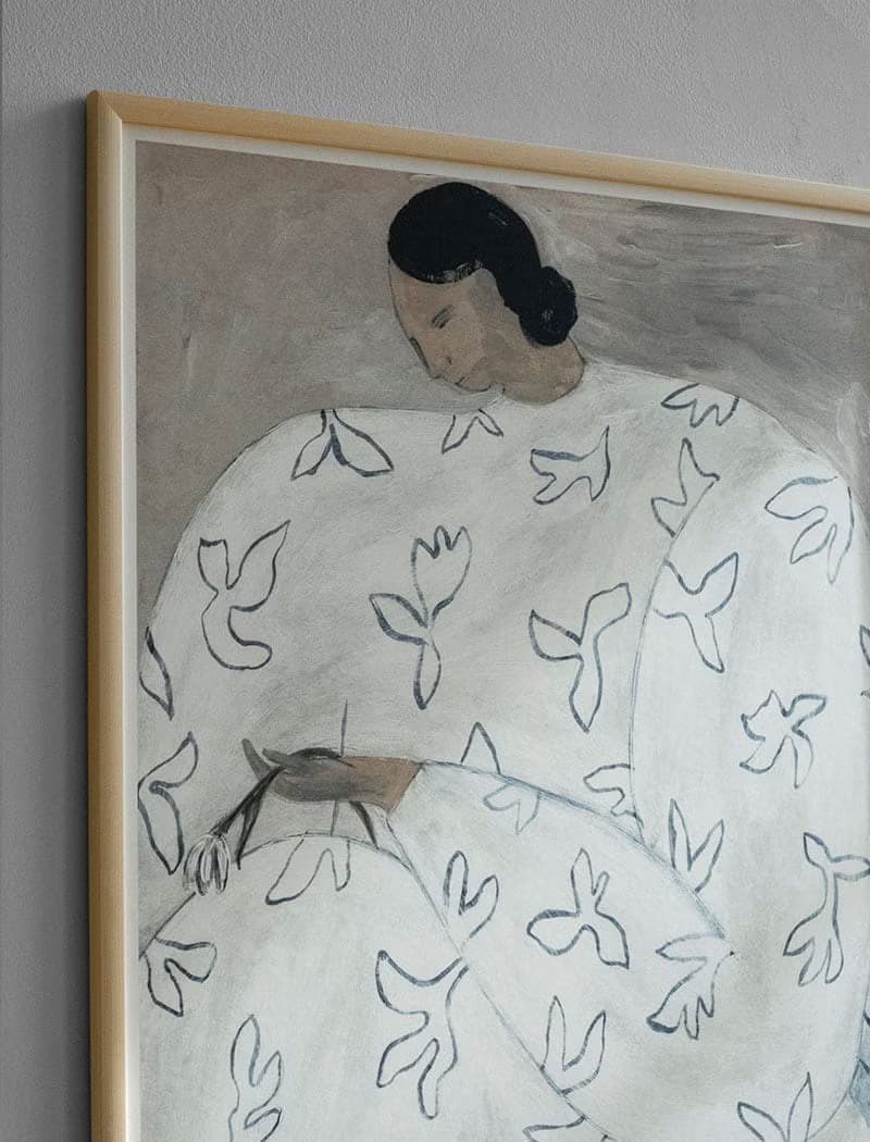 Sofia Lind - 瑞典藝術家設計海報 WHITE FLOWER POSTER