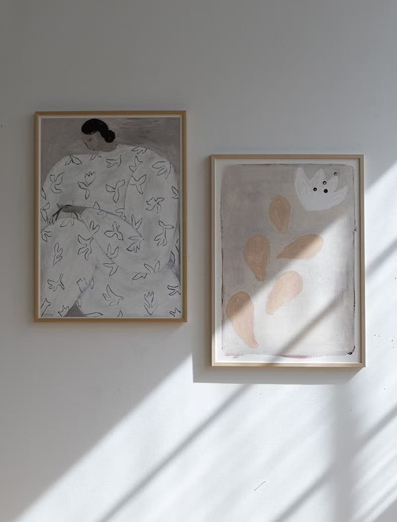 Sofia Lind - 瑞典藝術家設計海報 WHITE FLOWER POSTER