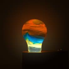 流光宇宙系列 色彩繫手繪燈泡 原創樹脂實心藝術小夜燈氣氛燈床頭